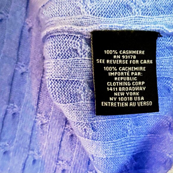 House of Harlow Cashmere Sweater Vest in Periwinkle Blue Womens Size S NWT - Picture 8 of 10